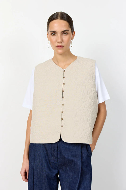 LR-Pippa 1 Quilted Vest Creme
