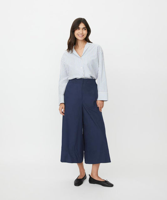 MaPortia Poplin Trouser Navy Blazer