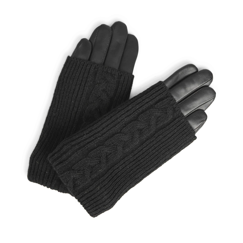 HellyMBG Glove Cable Knit Black w. Black