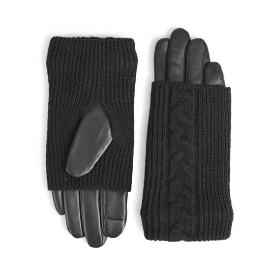 HellyMBG Glove Cable Knit Black w. Black