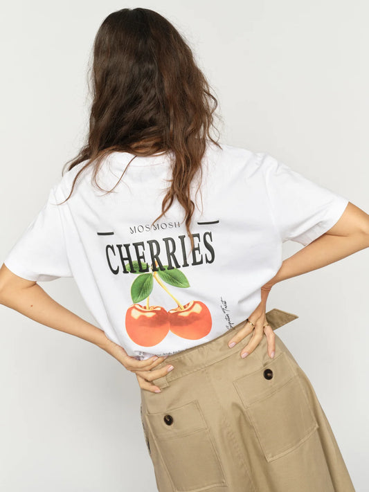 MMLail O-Neck Cherry T-Shirt White