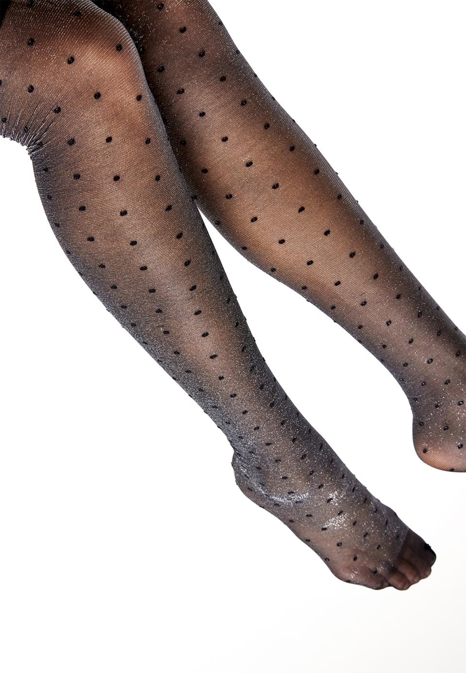 Fay Pantyhose Black Silver - OS