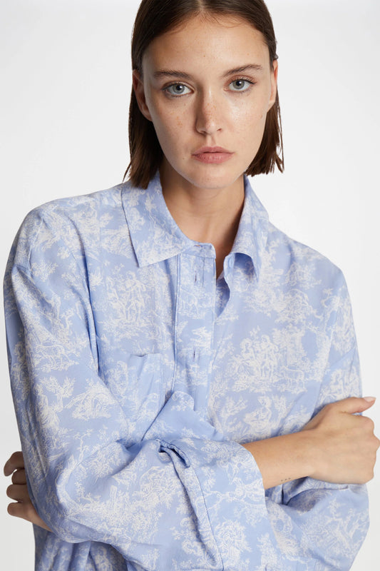 Filius Printed Shirt Light Blue