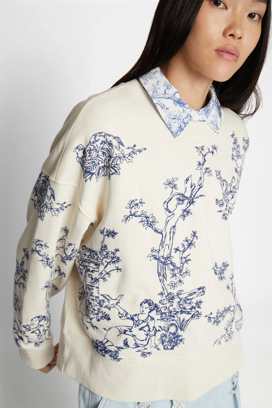 Friede Stitched Sweatshirt Creme