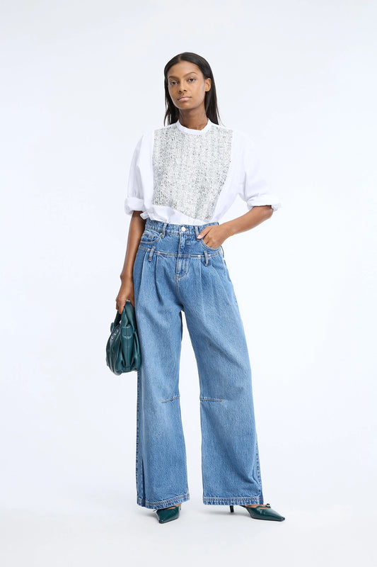 NEZZASIN Loose Fit Jeans Blue