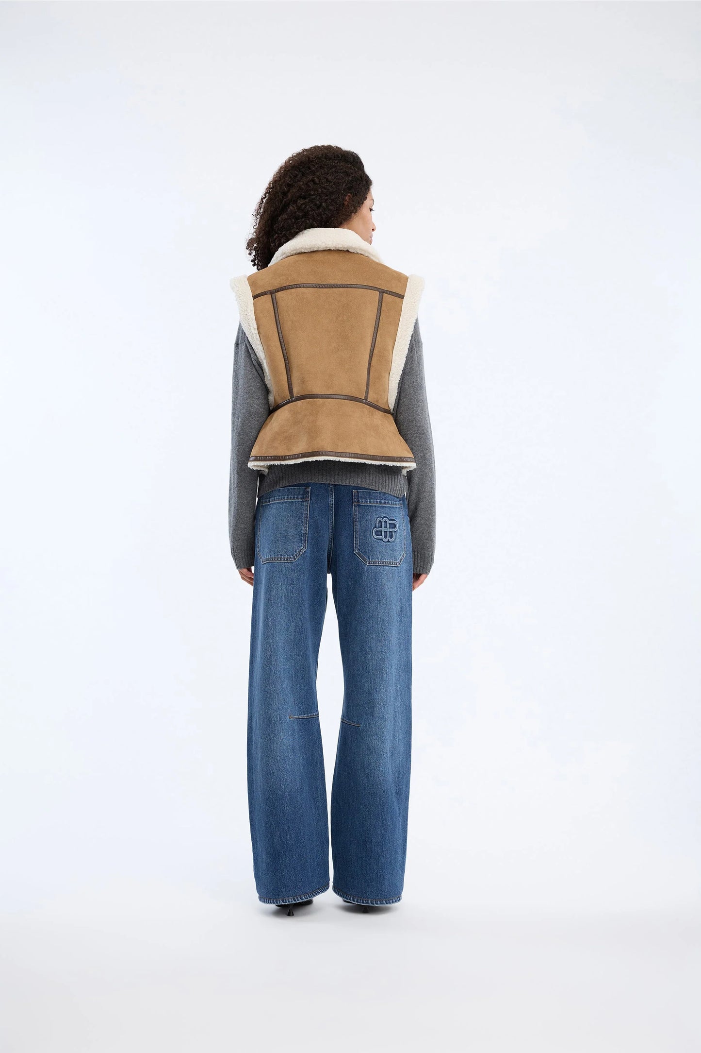 Vigor Faux Shearling Vest Nature