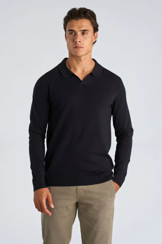 800803 - Mens Fine Viscose Knit with Polo Collar