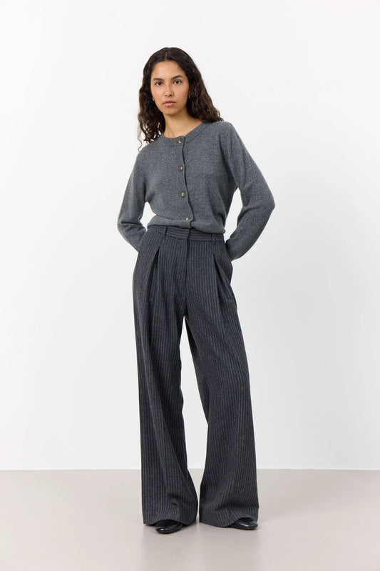 LR-Eloise1 Cashmere Cardigan Grey Melange