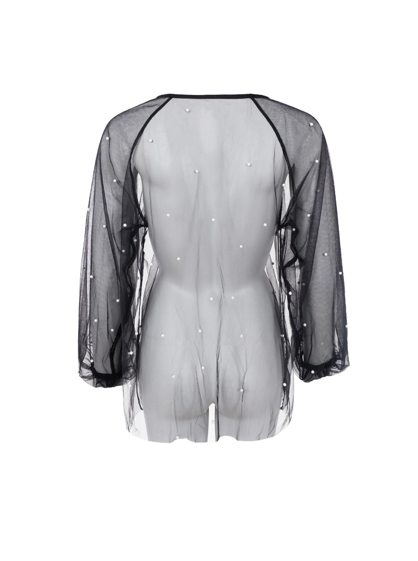 BCPerla LS Blouse with Pearls Black