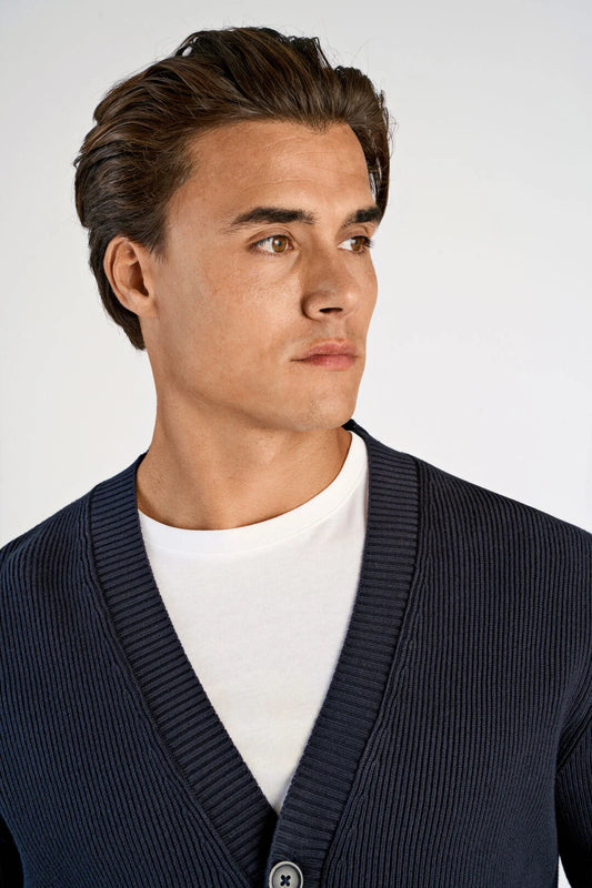 Mens - Cotton Knitted Cardigan 804029