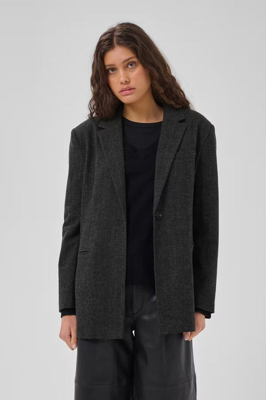 MWLayla Blazer Dark Grey Melange