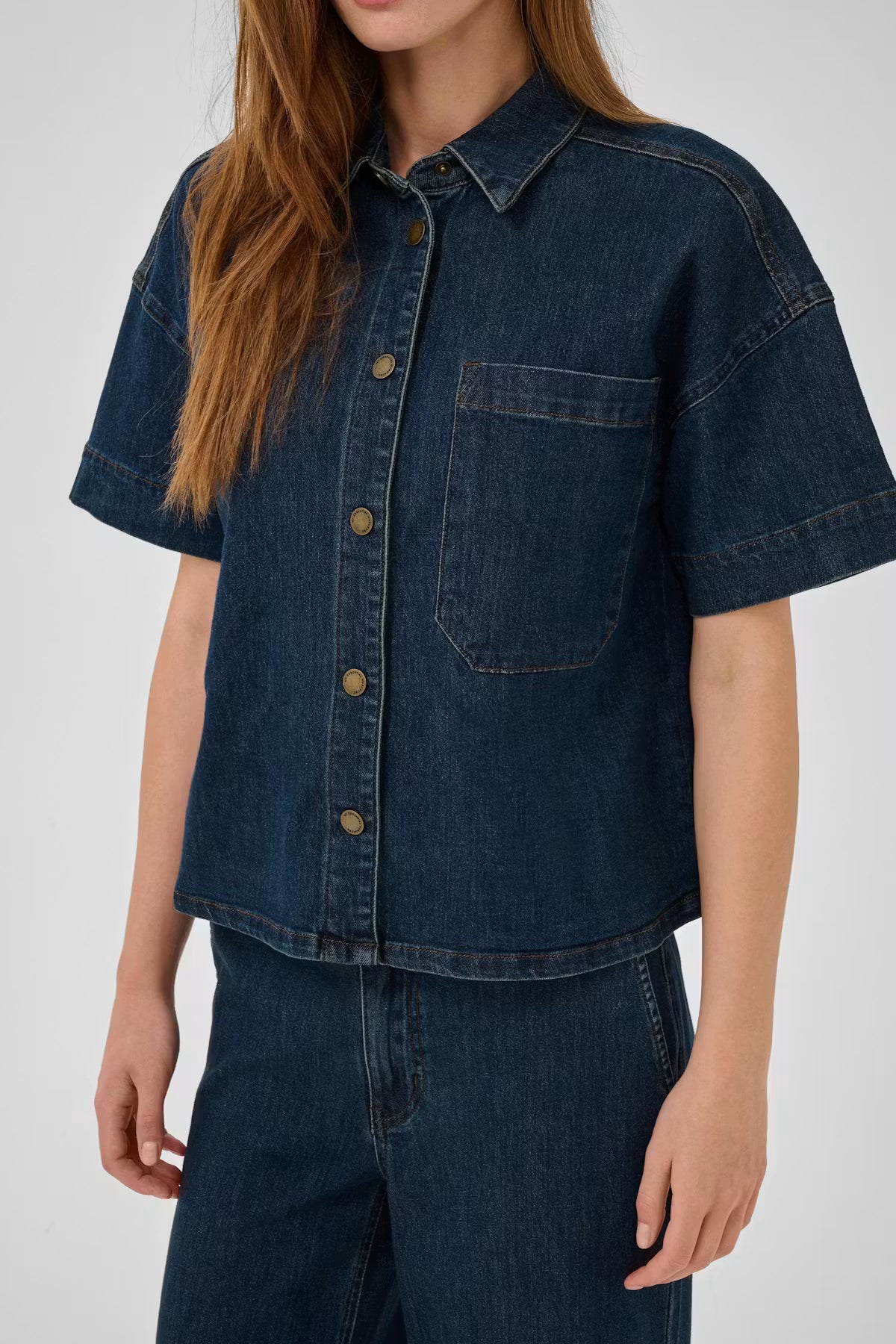 Denim Shirt MWLinn Dark Blue Wash