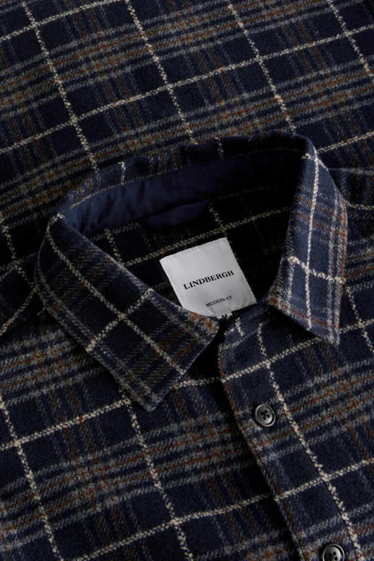 305097 - Mens Checked OverShirt Navy