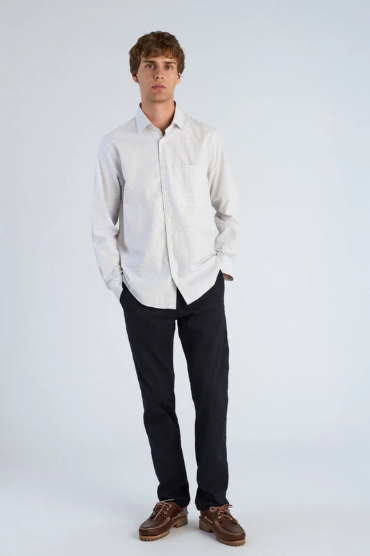 225094 - Mens Cotton Shirt Smoke White