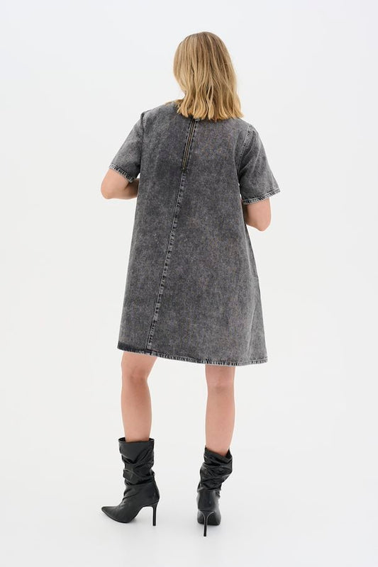 MaloMW 143 Short Denim Dress Grey Retro Wash