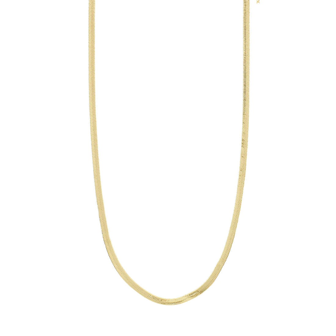 632212001 JOANNA recycled flat snake chain necklace gold-plated