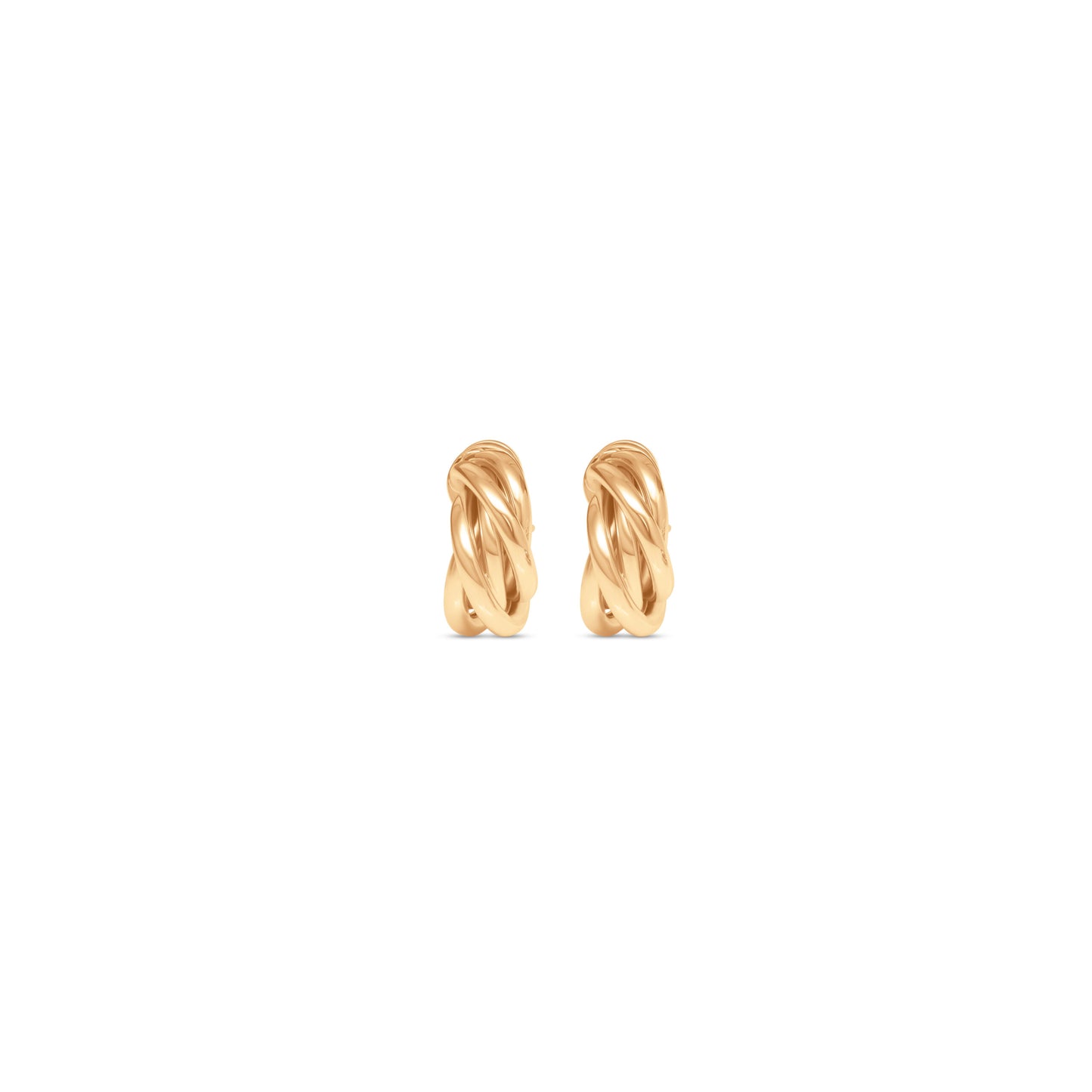 Chunky Twist Hoops Gold