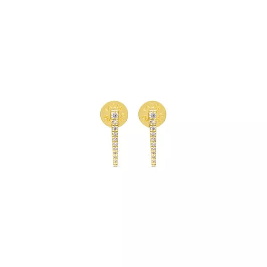 Spike Earrings Short Cubic Zirconia Small