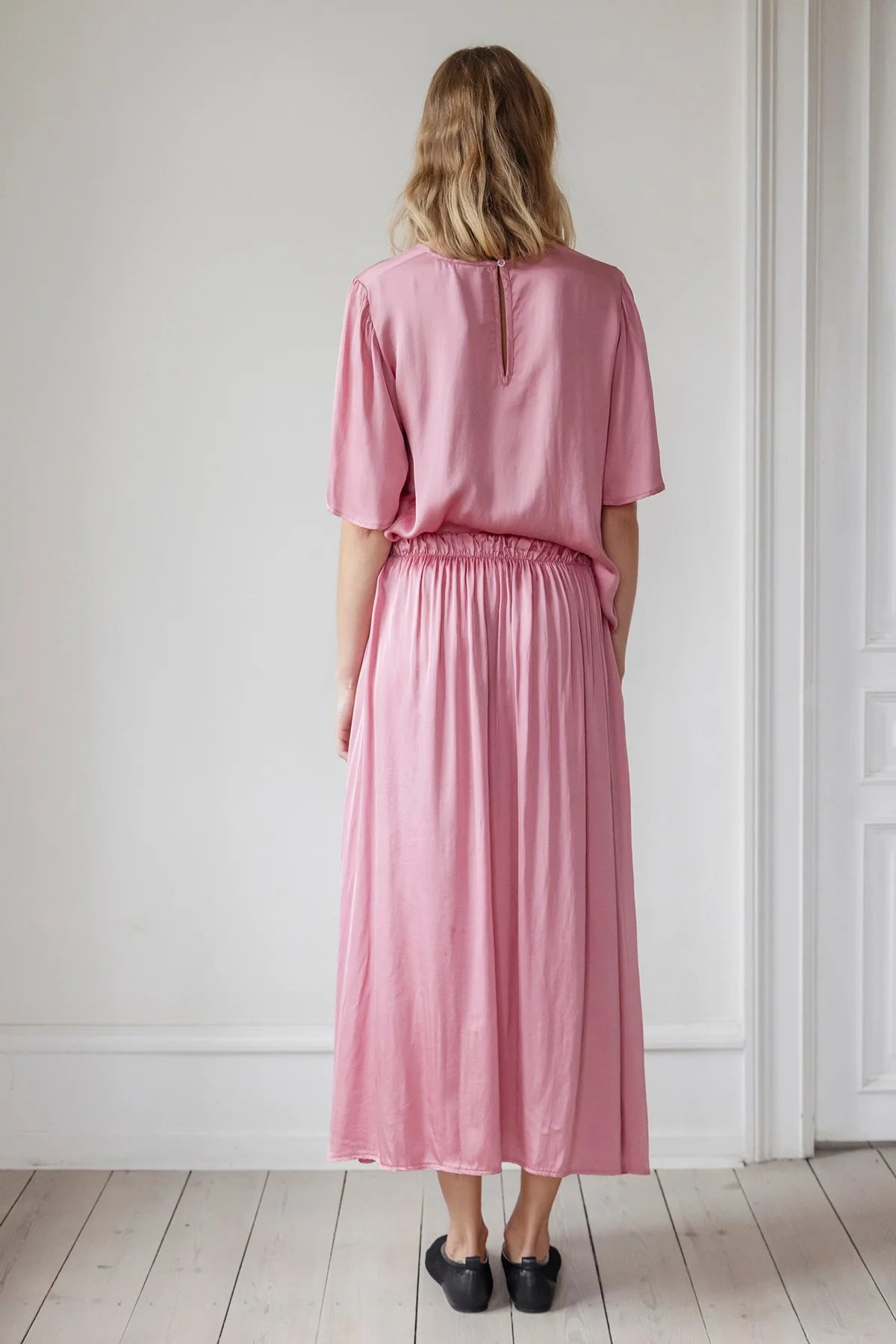 Roberta Viscose Loose Skirt Old Rose