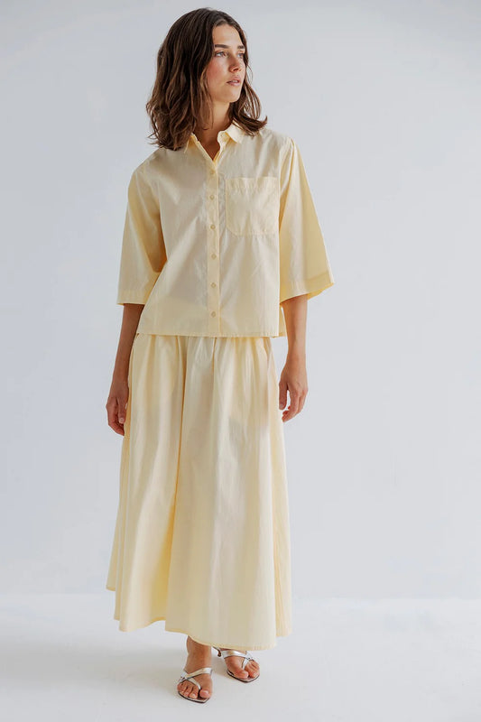 Hortense Organic Cotton Boxy Shirt Butter