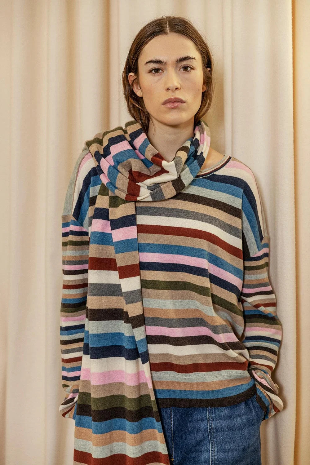 Scarf DK34 Multi Stripe