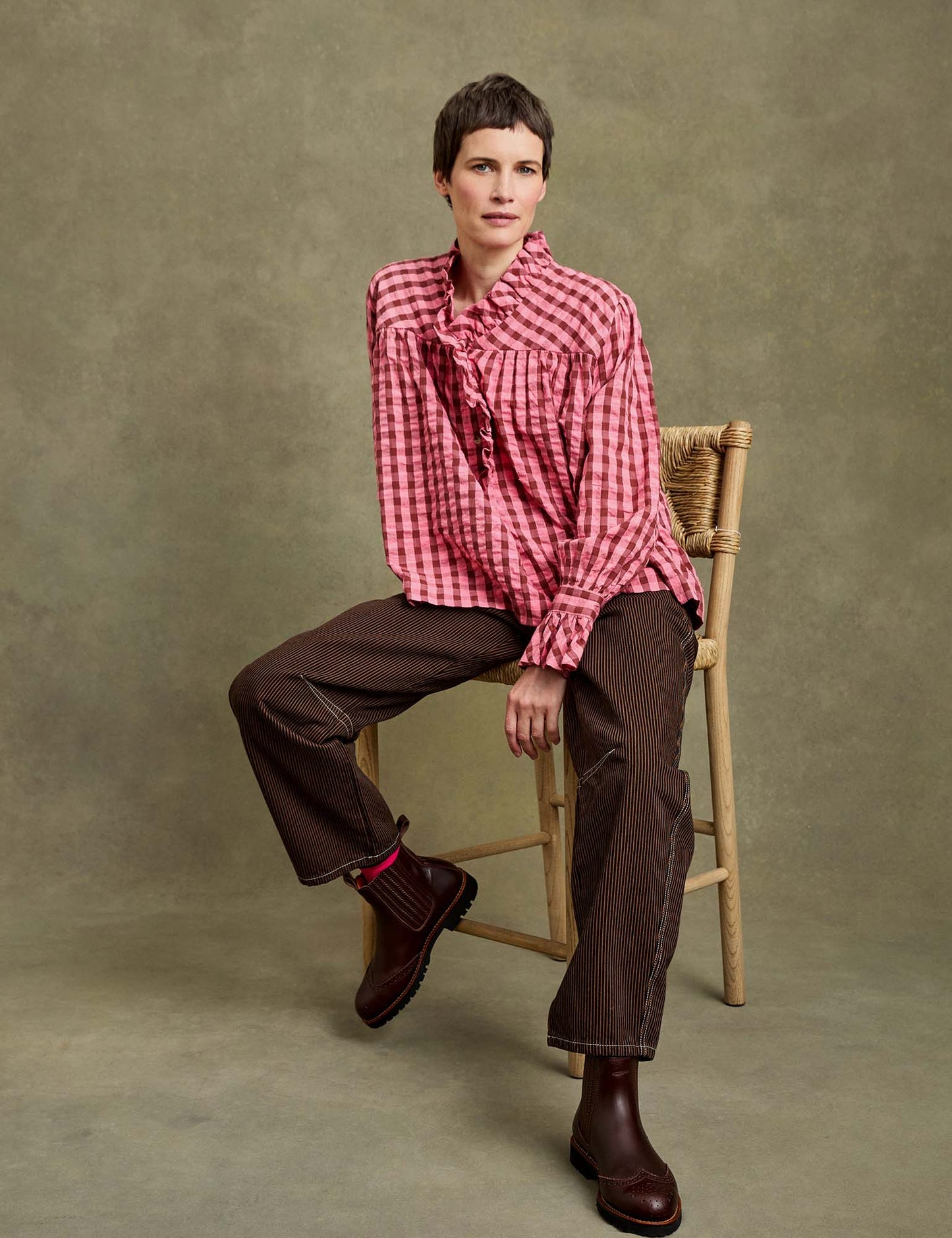 Bly Stripe Jeans Bitter Chocolate