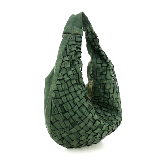 Campomaggi Marisa Woven Shoulder Bag Lake