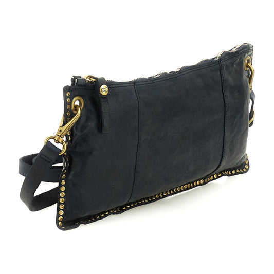 Campomaggi Gabriella Envelope Clutch Hand Bag Blue