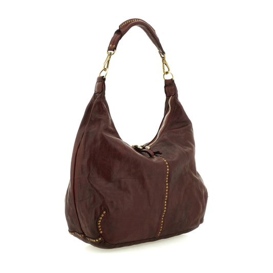 Wanda - Italian Leather Shoulder Bag Moro