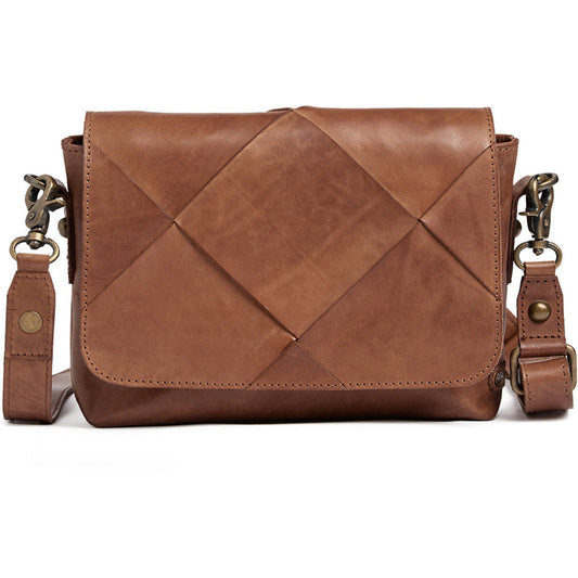 16442 - Leather Cross Over Bag Black