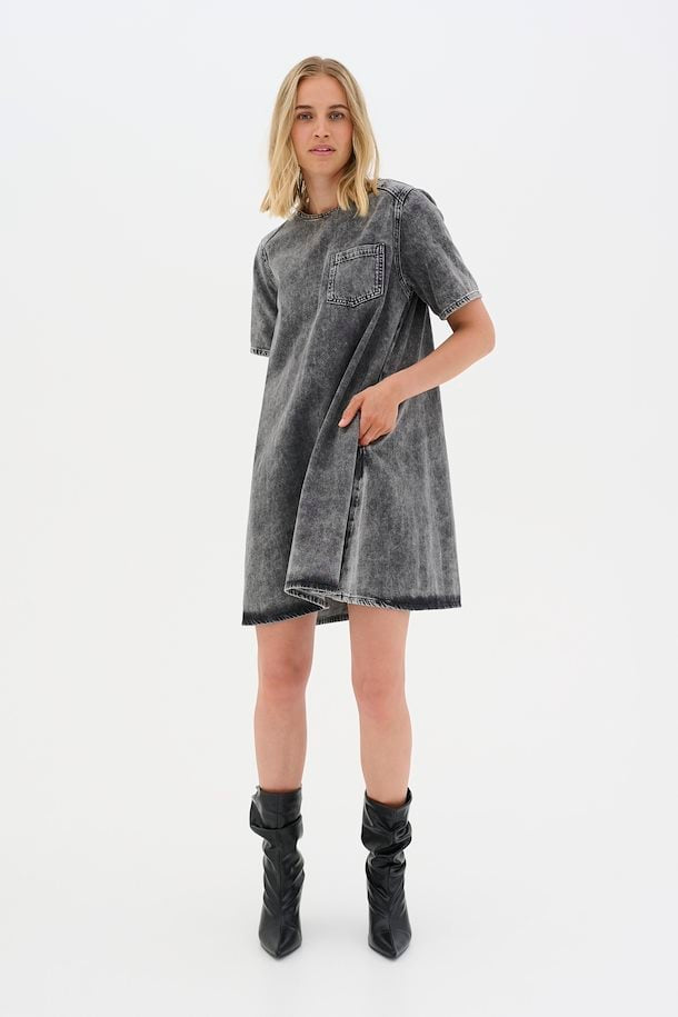 MaloMW 143 Short Denim Dress Grey Retro Wash
