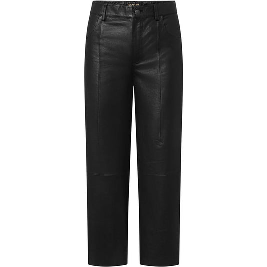 Boa Highwaist 7/8 Length Leather Trouser Black