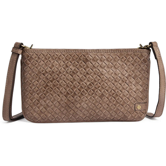 17092 - Sofya Woven Leather Clutch