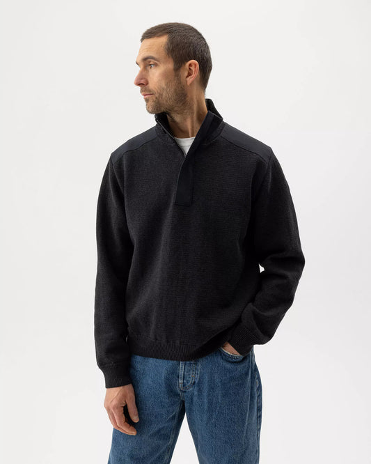 Mens - Eskil T-Neck WP Jumper Black Melange