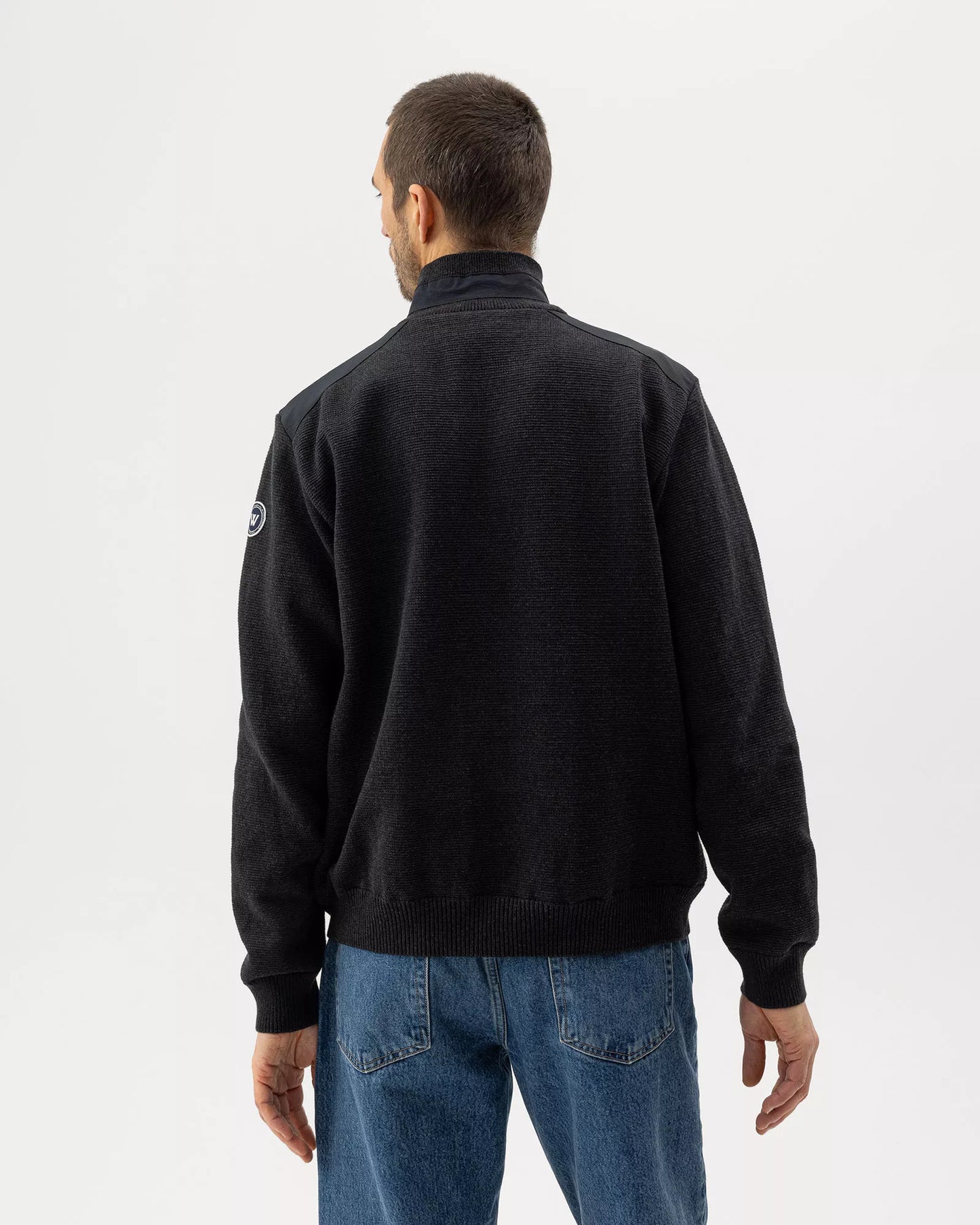 Mens - Eskil T-Neck WP Jumper Black Melange