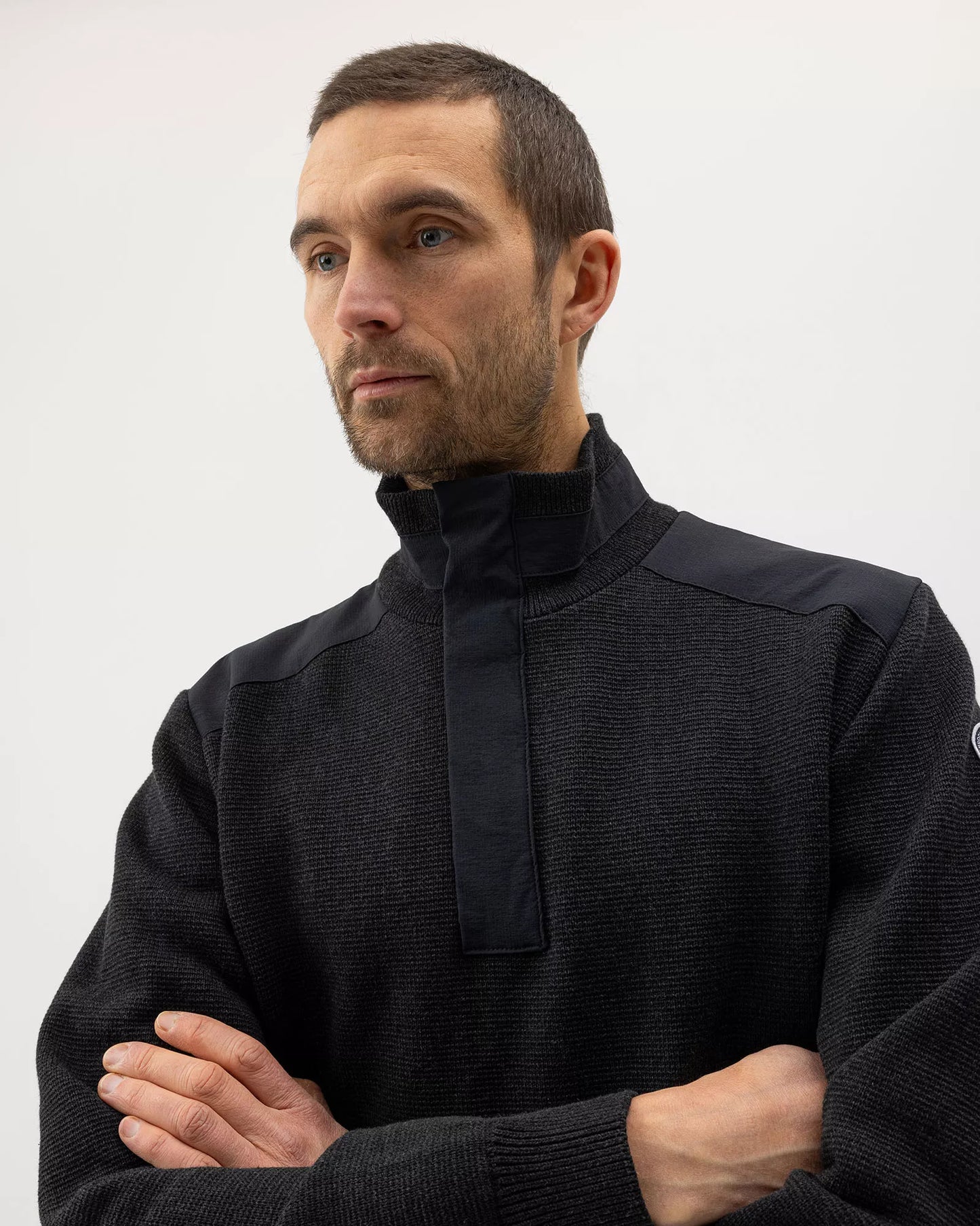 Mens - Eskil T-Neck WP Jumper Black Melange