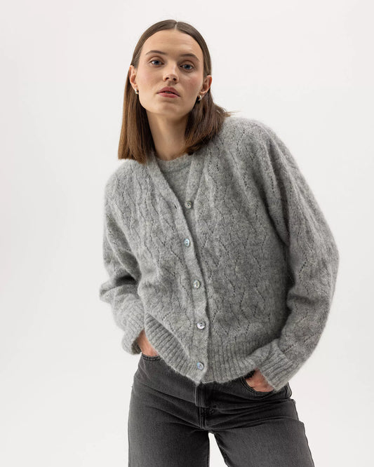 Tindra Cardigan Grey Melange