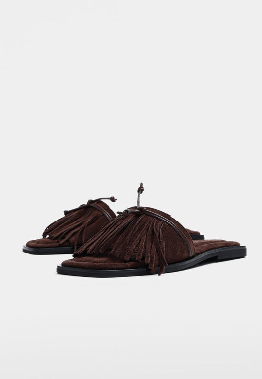 Palma Italian Oiled Suede Sandal Espresso
