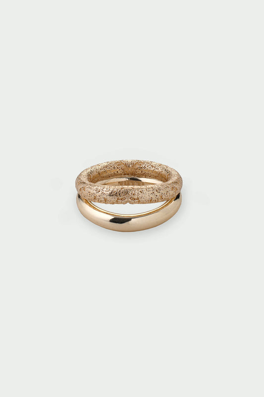 Mirage Ring - Double Band Ring, Gold