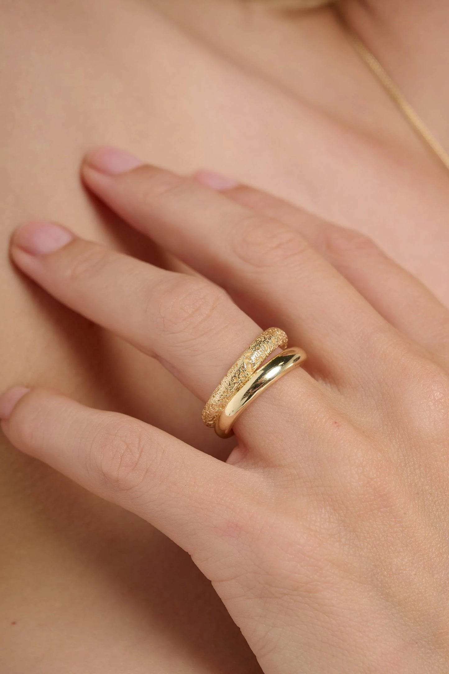 Mirage Ring - Double Band Ring, Gold