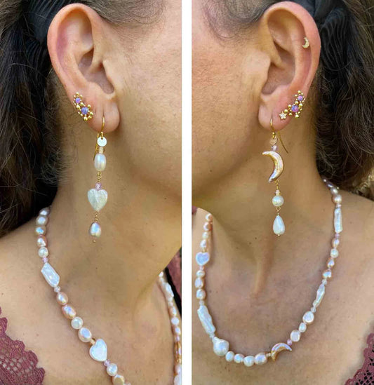 NADINE Drop Earrings - Pearl