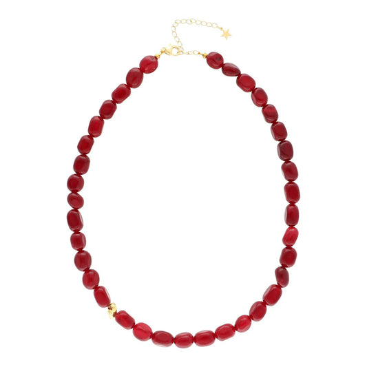 VILMA NECKLACE - Orange/Burgundy