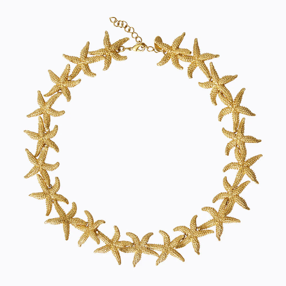 Sea star Statement Necklace Gold