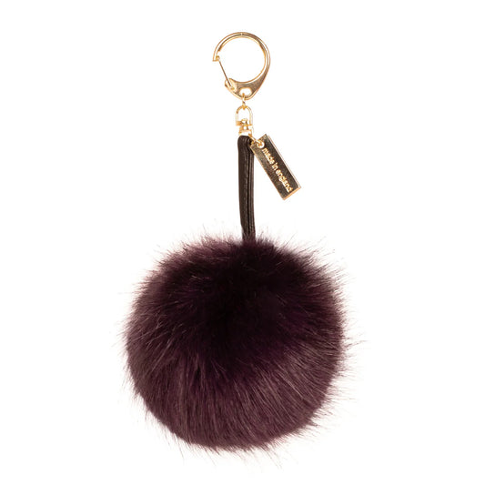 Faux Fur Pom Pom Keyring Charm