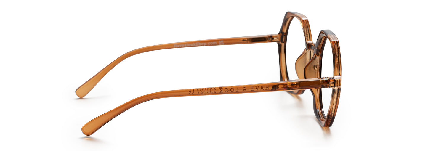 Edgy reading Glasses Brown