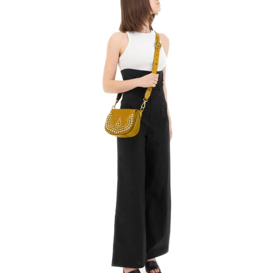 Small “Glam” Studded Shoulder Bag Moro