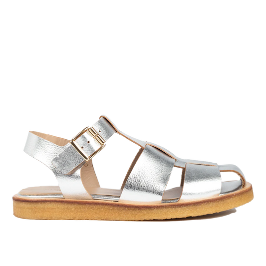 Fisherman Strap Sandal Silver