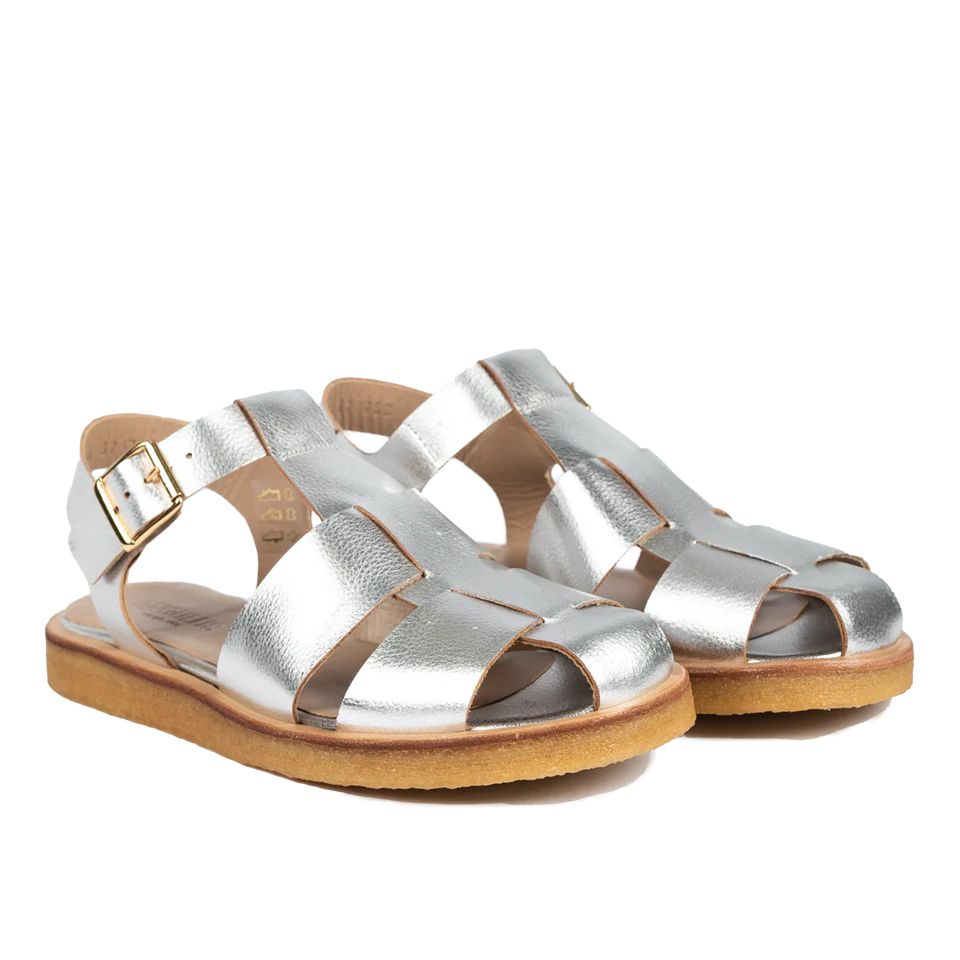 Fisherman Strap Sandal Silver