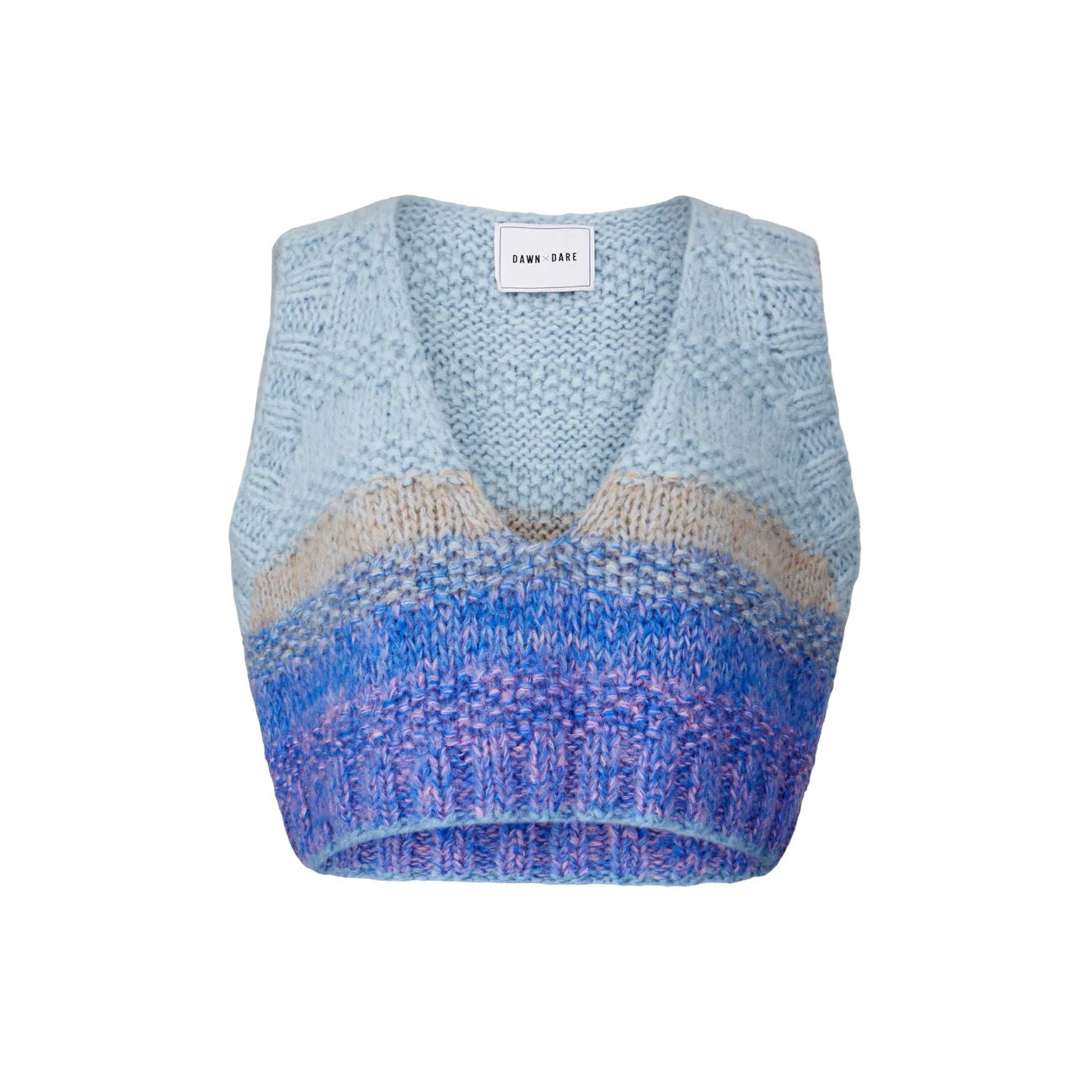 Ginny Knitted Vest Ice Blue