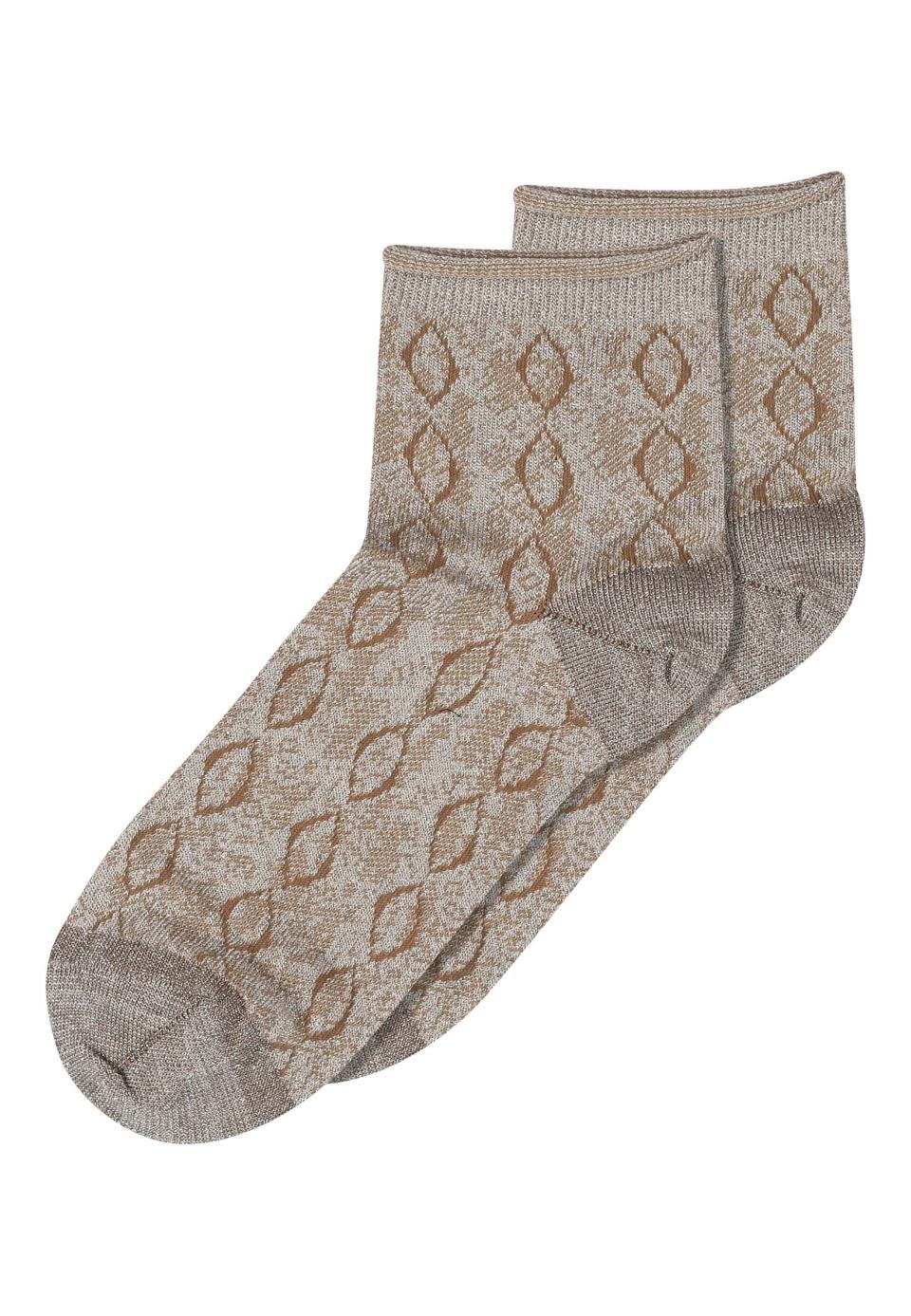 Pytha Short Glitter Sock 10-77722 Maple Sugar